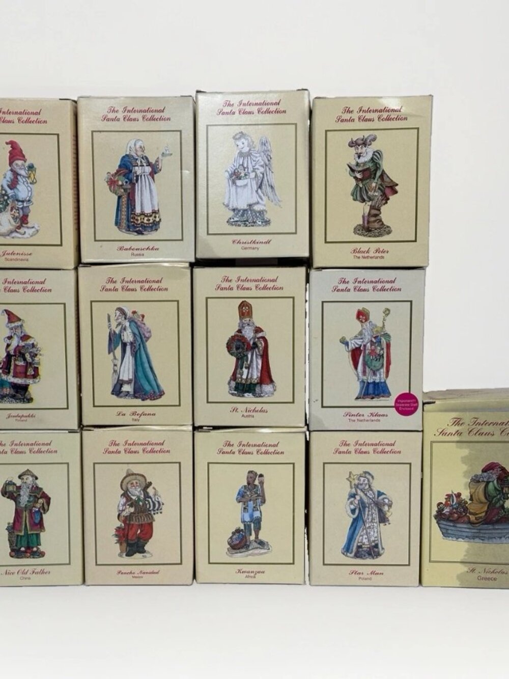 13 Vintage Collectible - The International Santa Claus Collection Figurines
